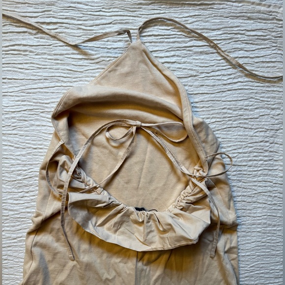 Zara Cream Halter Wide Leg Jumpsuit - Picture 6 of 9